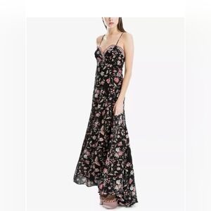 MAX STUDIO LONDON Printed Crepe Maxi Dress size XS
